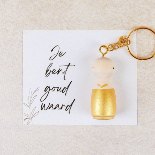 Sleutelhanger: Je bent goud waard