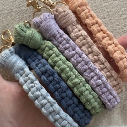Sleutelhanger macramé