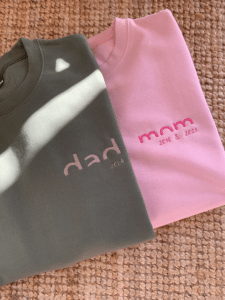 Mom of dad sweater - borduren - Caro B Handmade