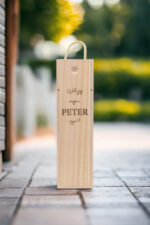 LiZ-e - Houten wijnkist met "Wil jij mijn Peter zijn?" Een origineel wijncadeau voor elke wijnliefhebber - Cadeau - Geschenk