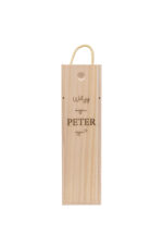 LiZ-e - Houten wijnkist met "Wil jij mijn Peter zijn?" Een origineel wijncadeau voor elke wijnliefhebber - Cadeau - Geschenk