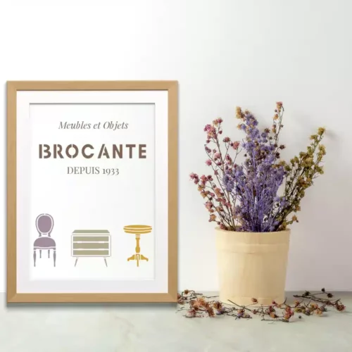 Geschilderde poster - "Brocante"