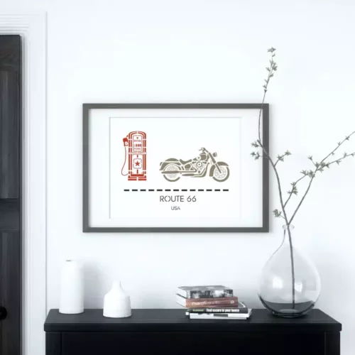 Geschilderde poster - "Route 66"