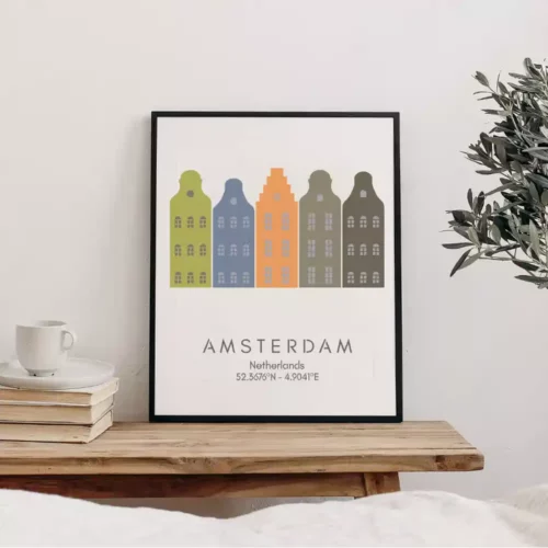 Geschilderde poster - "Amsterdam"