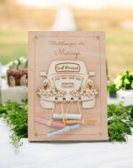 LiZ-e - Huwelijkscadeau - Houten bord - Just Married - Huwelijk - Geldcadeau - Origineel Geschenk - Origineel