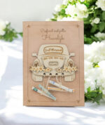 LiZ-e - Huwelijkscadeau - Houten bord - Just Married - Huwelijk - Geldcadeau - Origineel Geschenk - Origineel