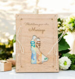 LiZ-e - Huwelijkscadeau - Houten bord - Koppel - Proficiat met jullie Huwelijk - Geldcadeau - Origineel Geschenk - Origineel