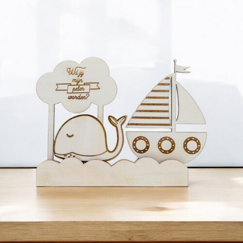 Walvis met boot - Wil jij mijn Peter worden?