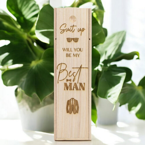 Wijnkist - Suit up - Best Man - Wil jij mijn Getuige zijn?