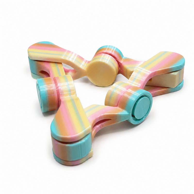3D geprinte fidget infinity loop in pastelkleuren