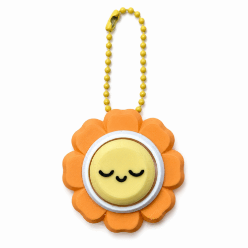 3D clicker sleutelhanger lachende bloem