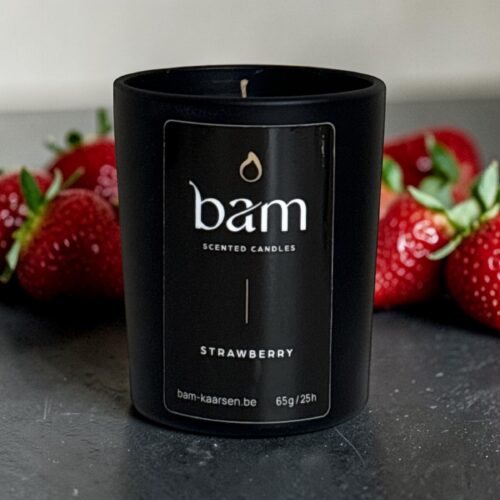 Strawberry Geurkaars Mini – Black Collection Small