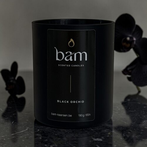 Zwarte Orchidee Geurkaars - Black Collection Medium