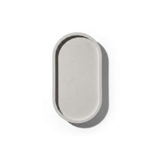 wit ovale decoratieve schaal - snowy musk