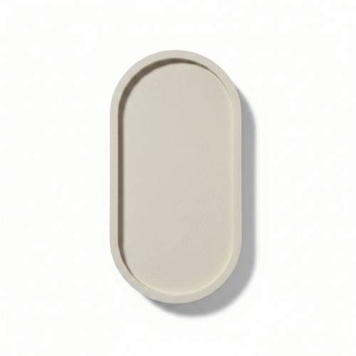 crème geel ovale decoratieve schaal - vanille