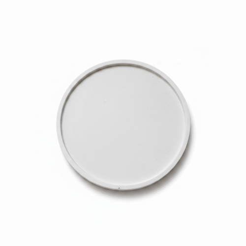 wit ronde decoratieve schaal - snowy musk