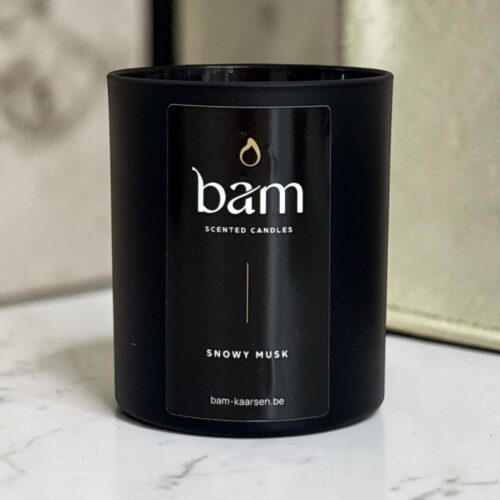 Snowy Musk Geurkaars - Black Collection Medium