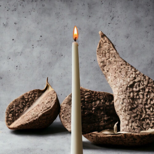 Taps Toelopende Dinerkaars van Zonnebloemwas 35 cm – Handgemaakte Design Kaars – 10 Branduren