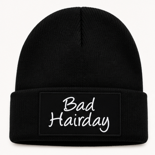 Zwarte Beanie Muts – Bad Hairday