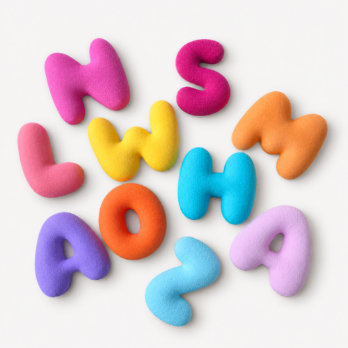 3D Bubble Letters – Gepersonaliseerde 3D-geprinte letters in 36 kleuren