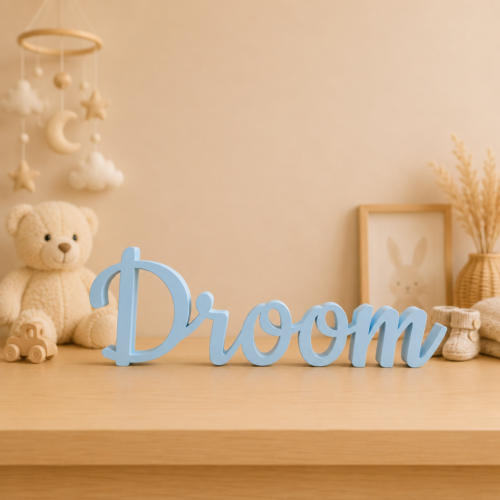 Droom – 3D-geprinte woorddecoratie