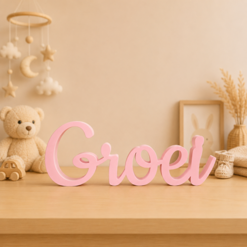 Groei – 3D-geprinte woorddecoratie