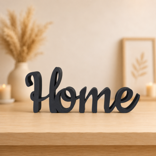 Home – 3D-geprinte woorddecoratie